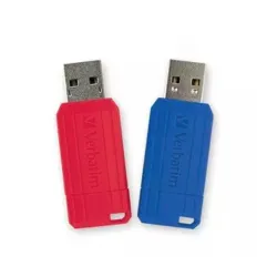 Memoria USB Verbatim 128GB USB 2.0 - 2 Piezas Rojo/Azul - VB70391