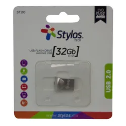 Memoria USB Stylos 32GB USB 2.0 Plata Modelo STMUS41S