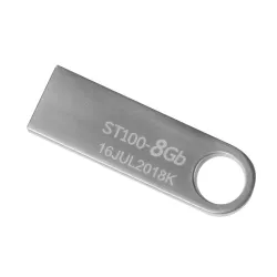 Memoria USB Stylos 8GB USB 2.0 Plata Modelo STMUSB1B